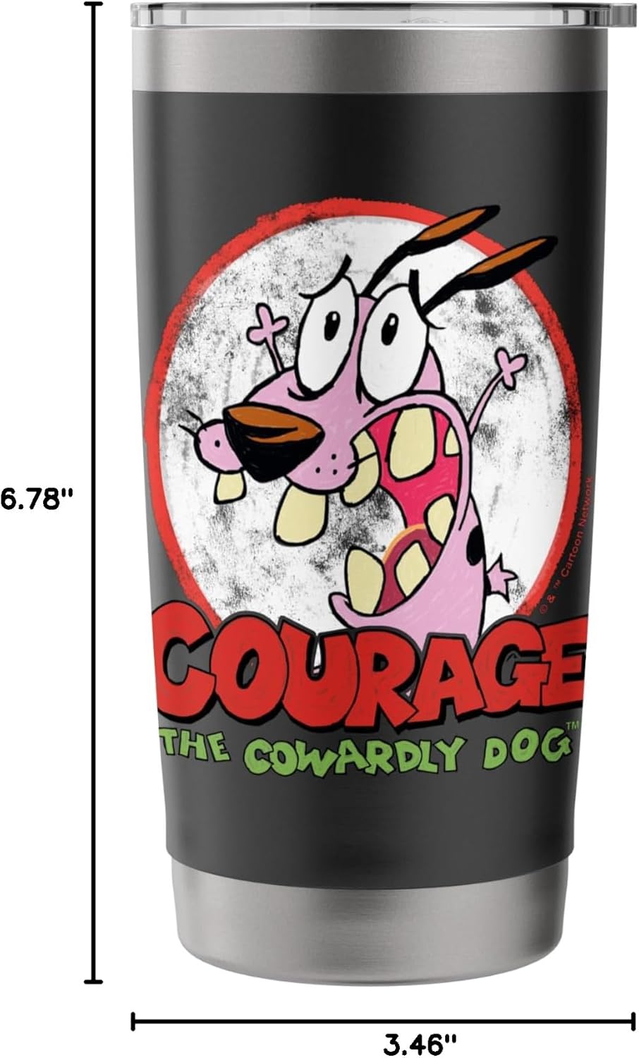 Courage the Cowardly Dog Vintage Courage Stainless Steel Insulated Tumbler - Image 8