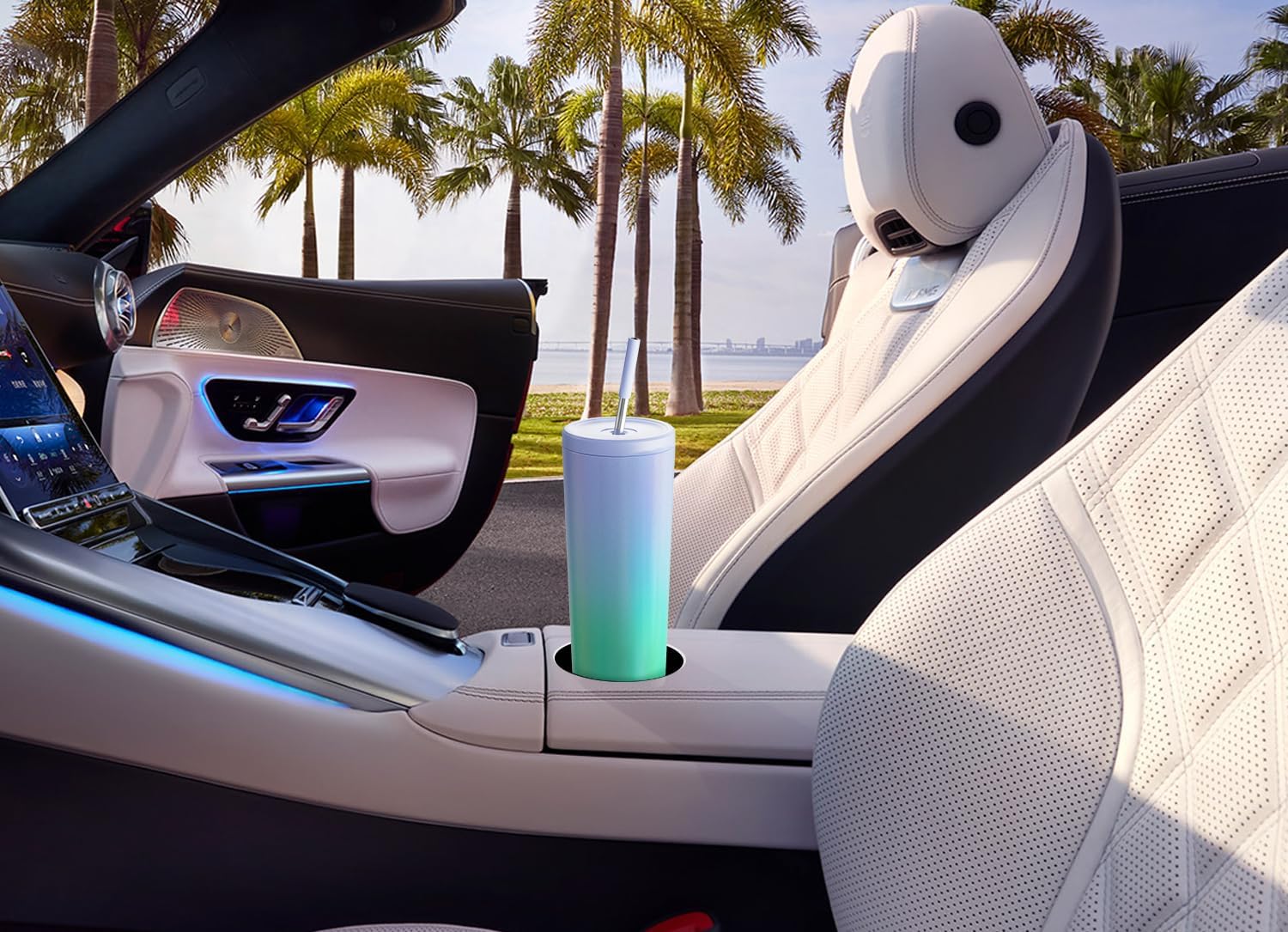 Meoky 30 oz Insulated Tumbler with Lid and Straw, Stainless Steel Vacuum Insulated Tumbler, Keeps Cold for 24 Hours, 100% Leak Proof, Fits in Car Cup Holder (Fairyland) - Image 4