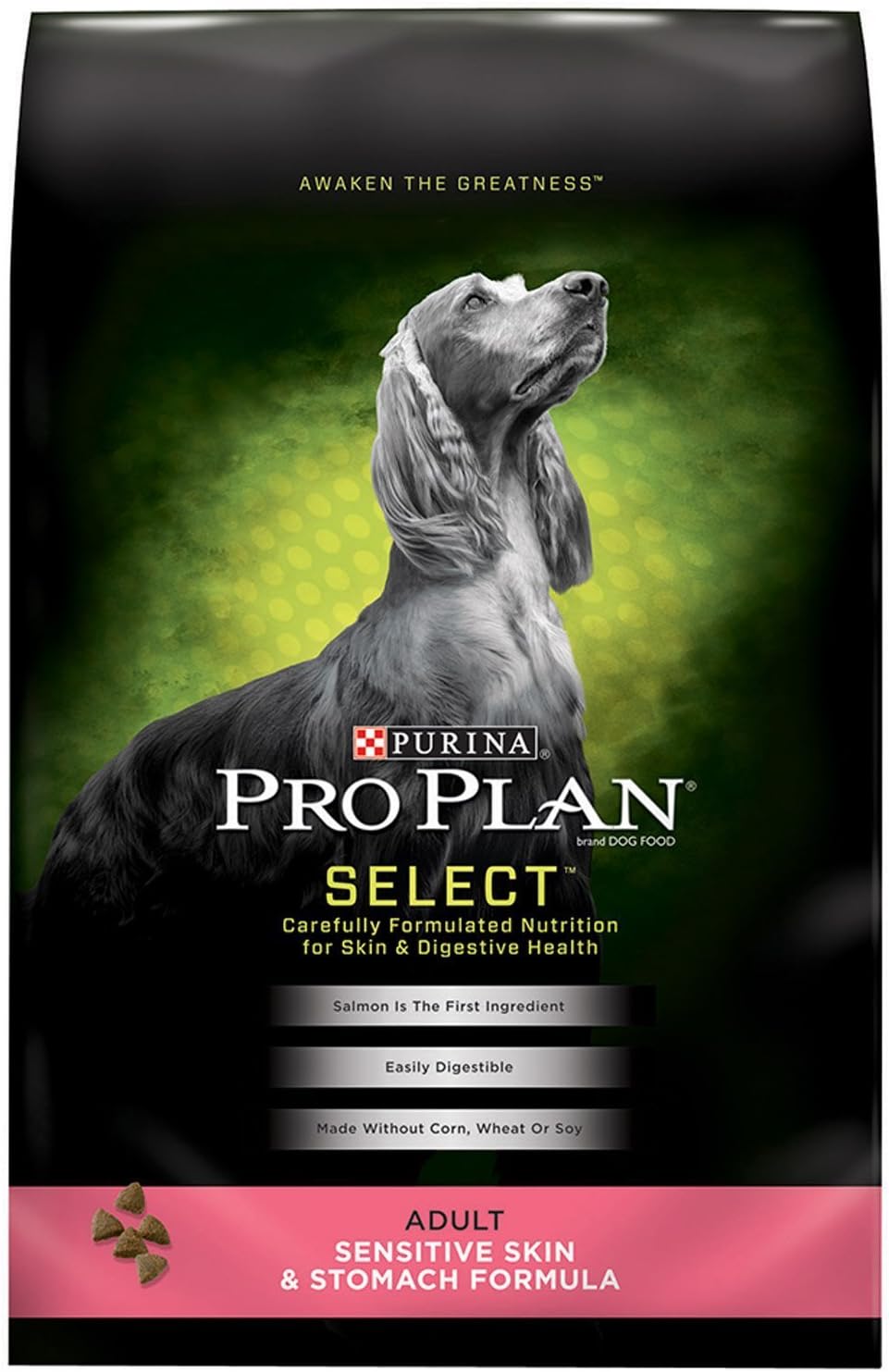 Purina Pro Plan Dry Adult Dog Food, Sensitive Skin and Stomach Formula, 18-Pound Bag