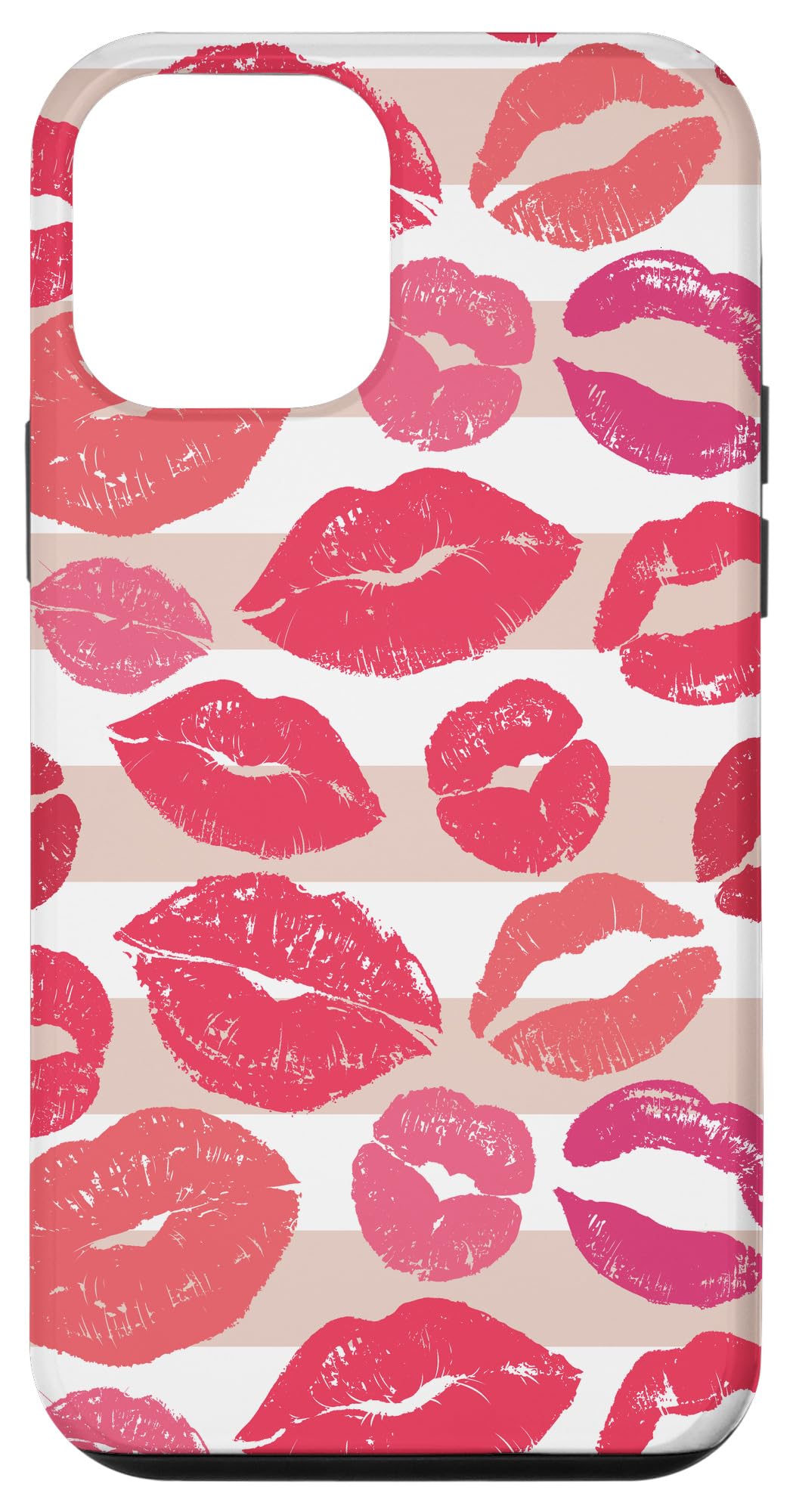 iPhone 12 mini Cute Pink Lip Print Lipstick Kiss Pattern Case