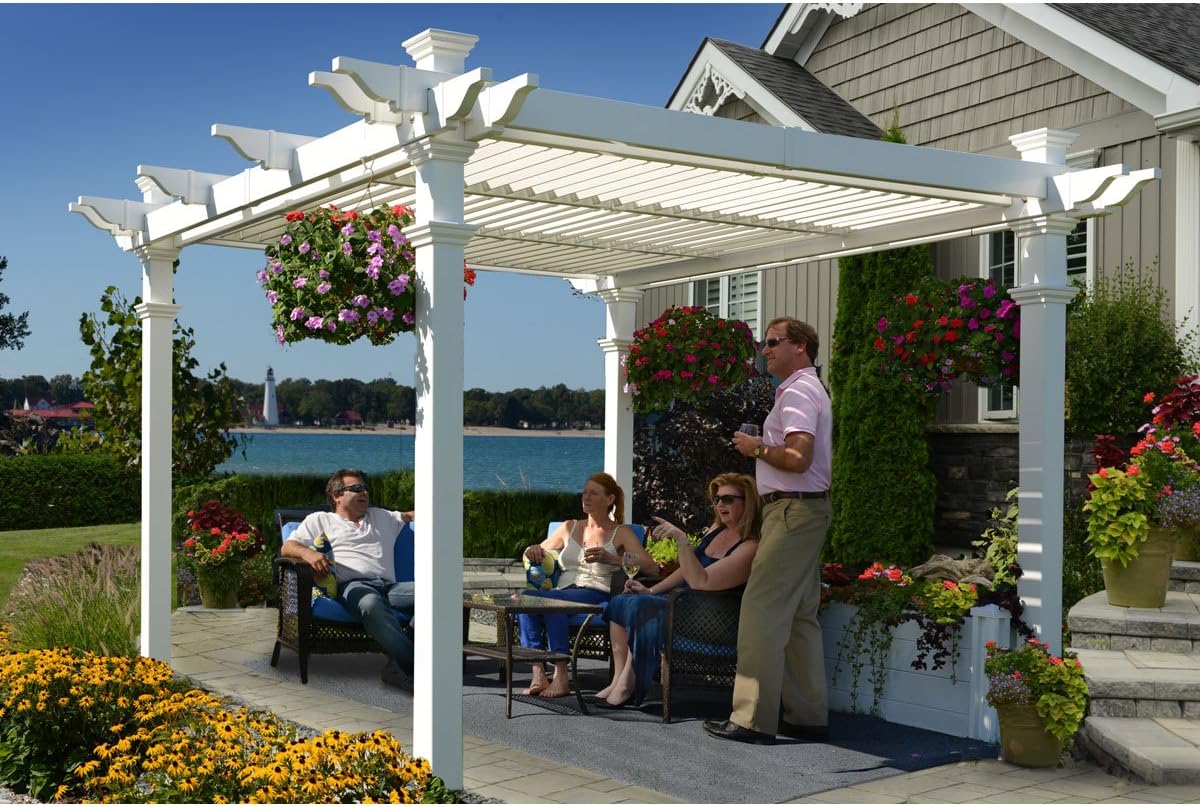 People enjoying the shade under the Vita Avalon Pergola