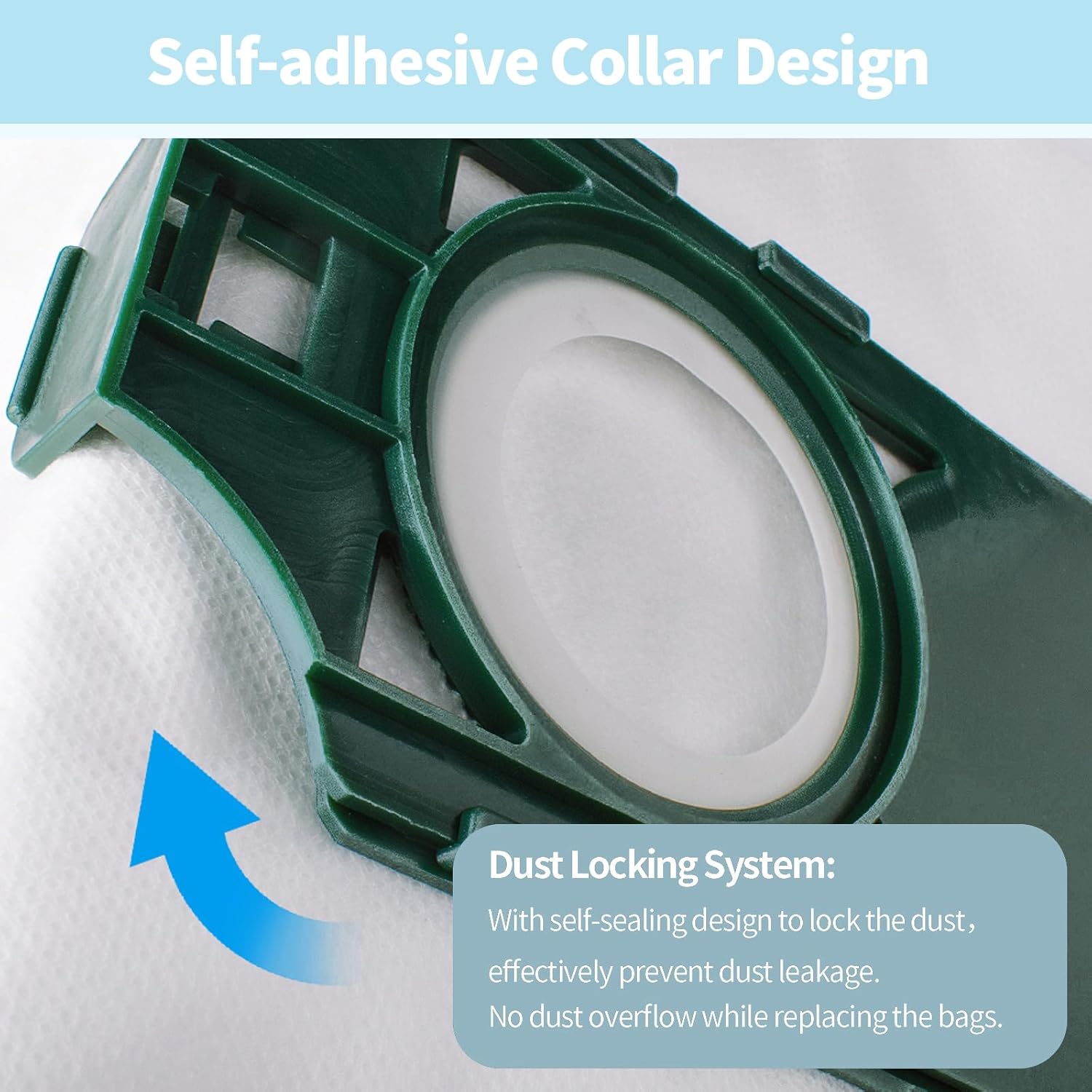 Gudotra 9 Pack Replacement HEPA RLH-6 Vacuum Bags for Riccar SupraLite R10S R10D R10O R10SAND Simplicity Freedom R10S R10D S10P S10SAND Upright Vacuums Cleaner