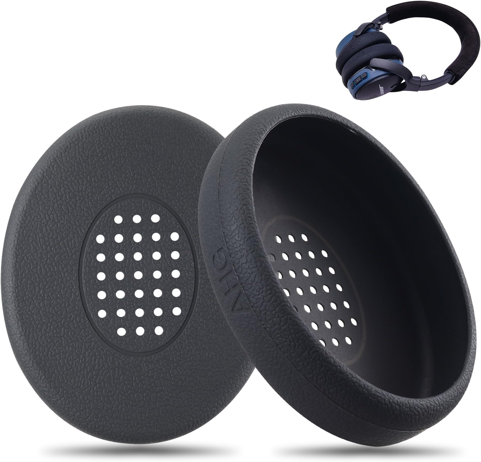AHG Accessory House Global Bose Compatible Headphone Ear Pad Covers - Silicone, Black, 2 Pack