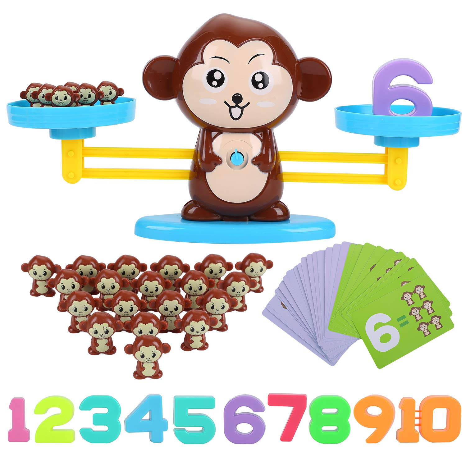 Buy FORMIZON Maths Game Counting Toys, Balance Math Cards Number Blocks