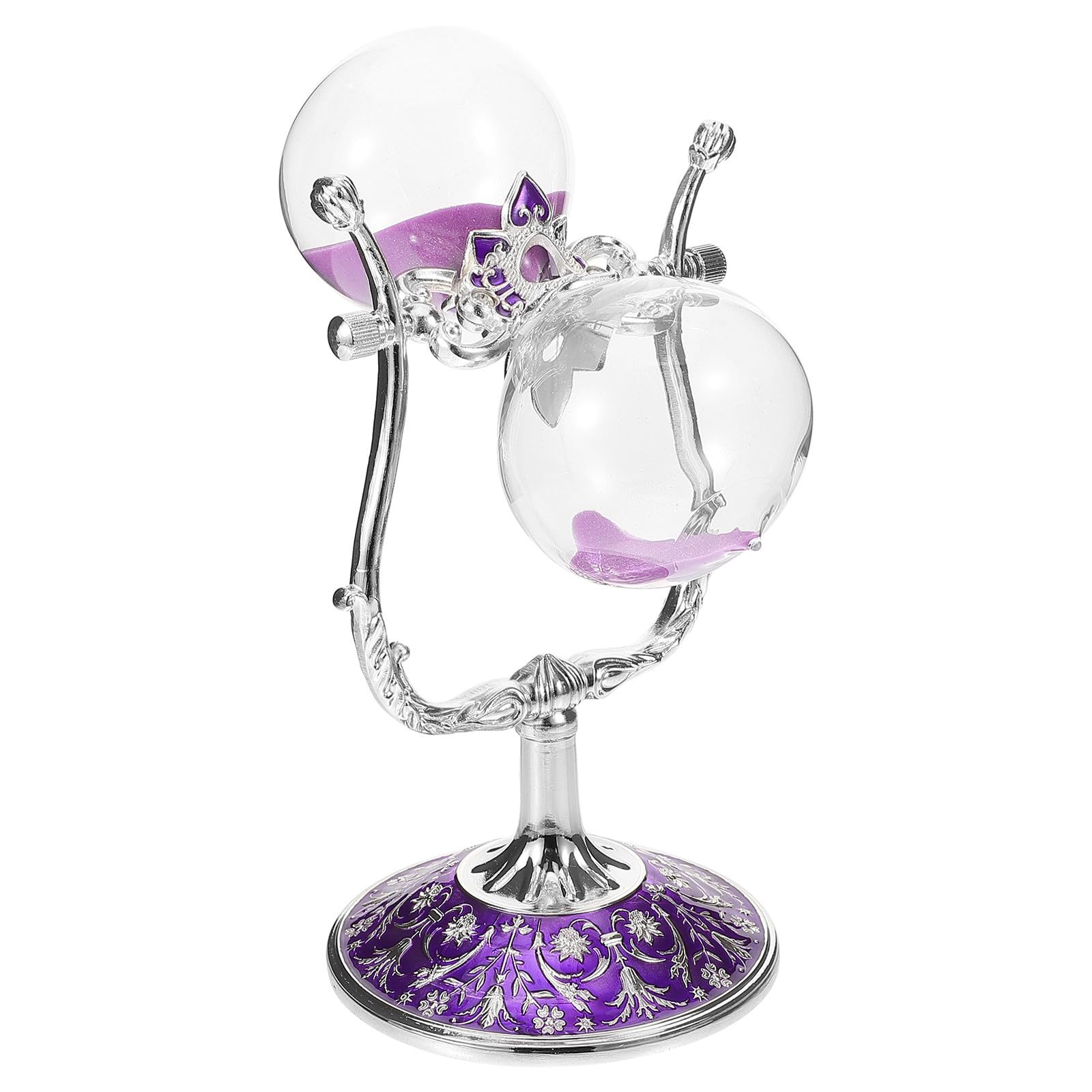 Reloj de arena de metal reutilizador decorativo elegante para casa