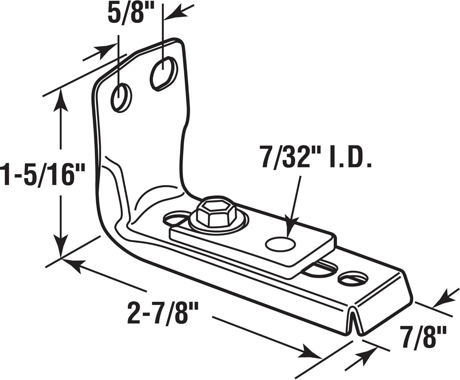SlideCo 162058 BiFold Door Bottom Pivot Bracket BigaMart