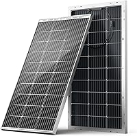 Vista 1 de HQST Bifacial - Panel solar monocristalino de 100 vatios y 12 V, paneles solares monocristalinos de 9BB con módulo de alta eficiencia del 25%