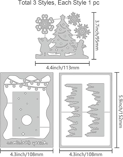 Vista 20 de GLOBLELAND Christmas Animals Cutting Dies for DIY Scrapbooking Metal Christmas Warm Gift Box Die Cuts Embossing Stencils Template for Paper Card