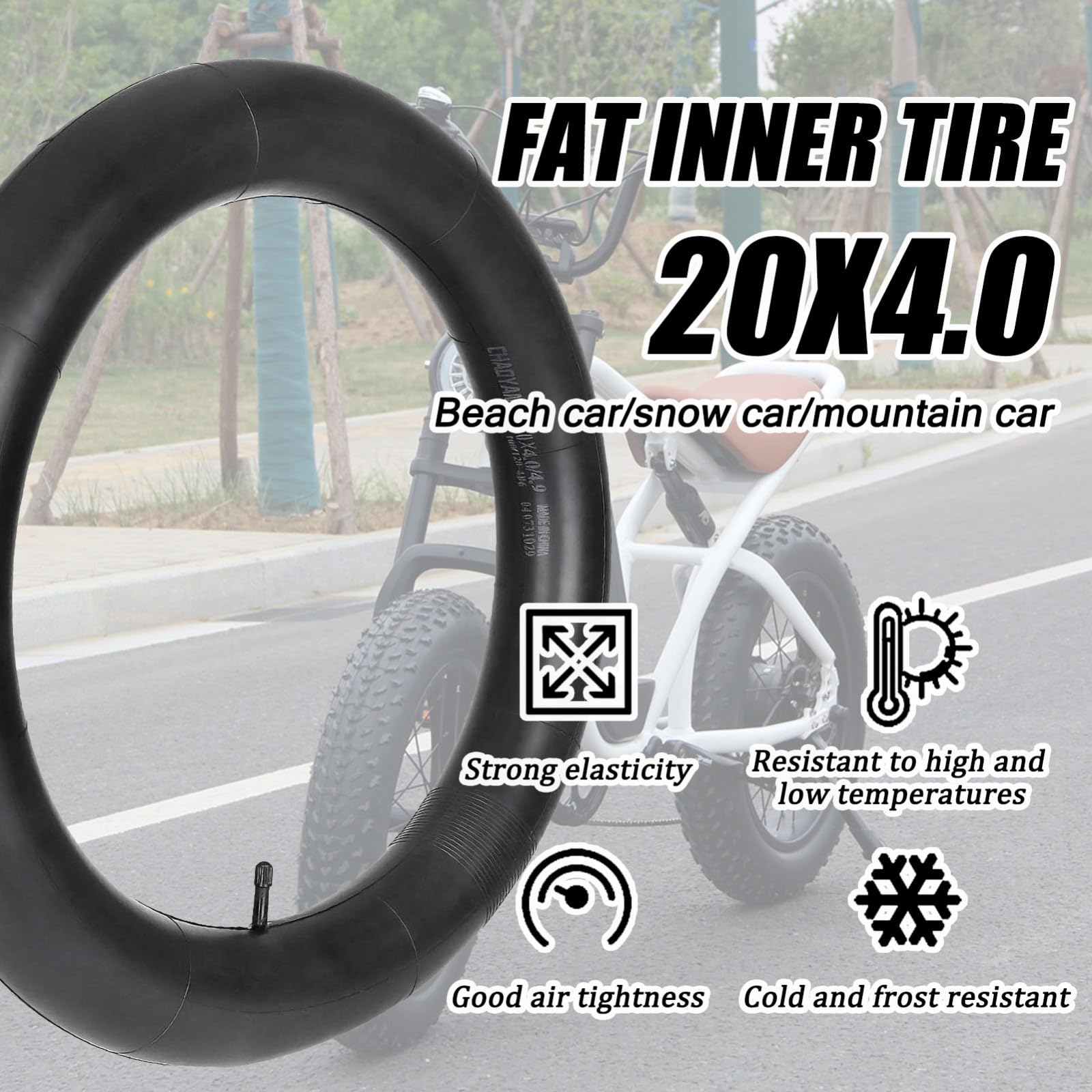 Amazon | 20 x 4.0/4.9 ファットタイヤバイクインナーチューブ AV 32mm