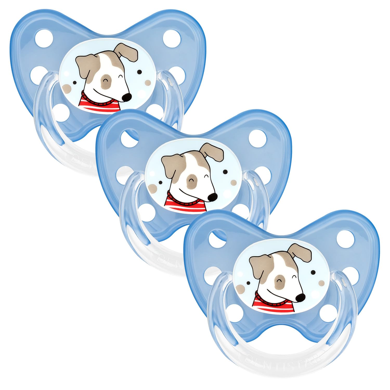 dentistar Set de 3 Chupetes Ortodónticos de Silicona – Talla 1, 0-6 meses – Chupete recien nacido previene la desalineación de los dientes – Libre de BPA – Corazón, Azul — view 7