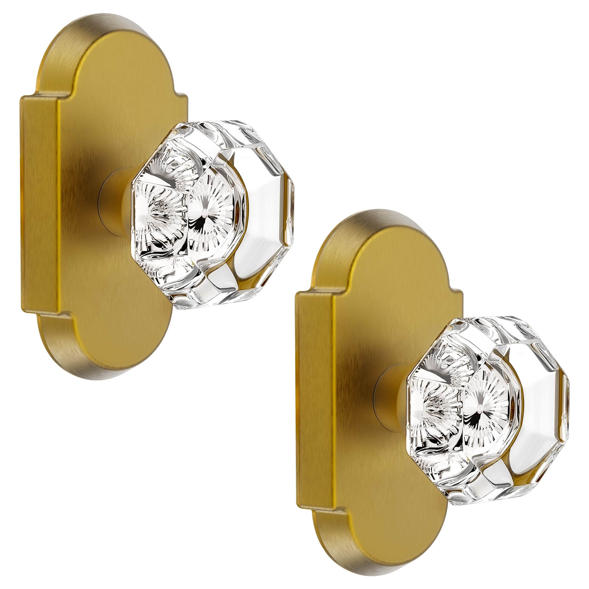 Crystal Privacy Door Knobs with Lock - BonKuDoo -9