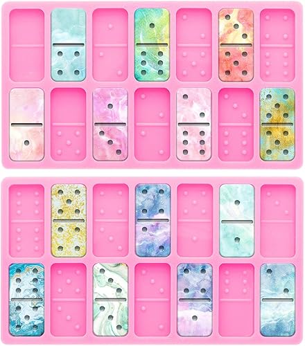 Molde de dominó de tamaño profesional para fundición de resina, molde de juego de silicona, moldes de resina epoxi súper brillante