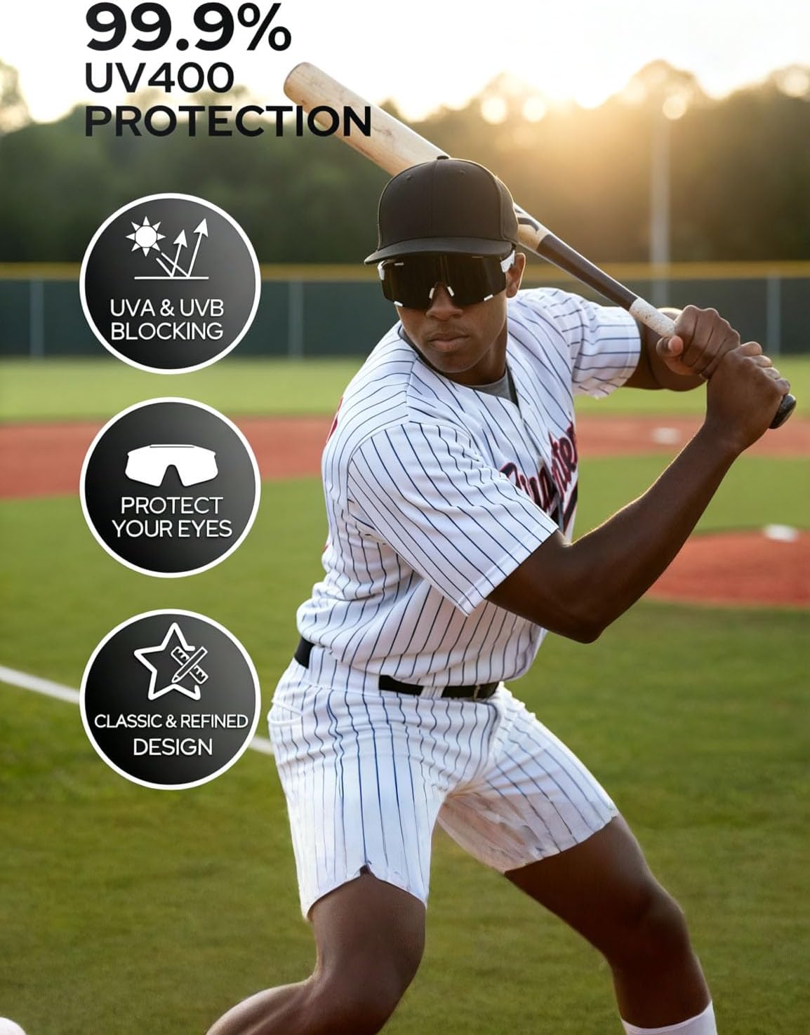 OULAIQI Cycling Sunglasses for Men Women,UV Protection Sports Running Glasses for Baseball Softball Driving Biking Volleyball - Image 3