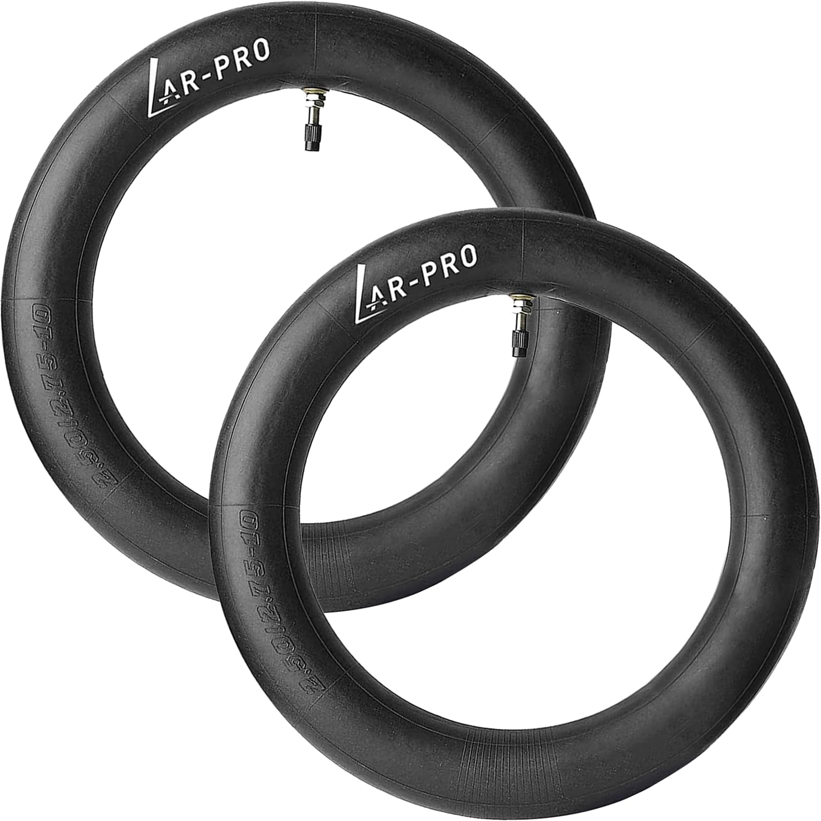 2-Pack Inner Tubes with TR4 Staight Valve Stem, Fits Motorcycle Tires - Made From Heavy Duty, Thick Premium Rubber