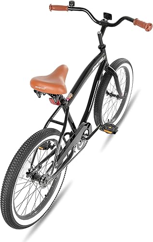 Miniatura 7 de JOYSTAR Bicicleta de crucero de playa de 20 pulgadas, 24 pulgadas, 26 pulgadas, para niñas, niños, hombres y mujeres, bicicletas de crucero para