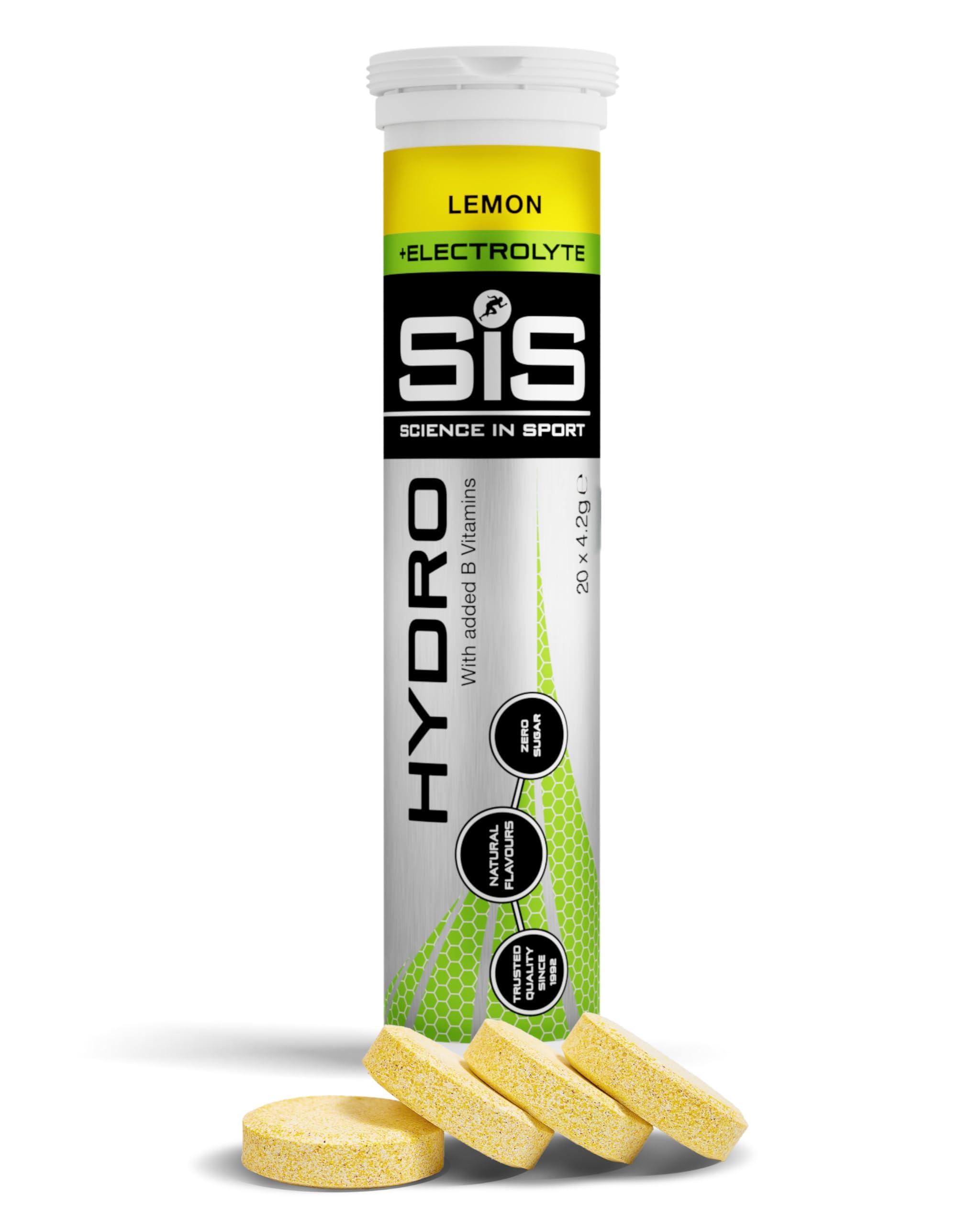Science In Sport Hydro Electrolyte Tablets | Sugar Free Hydration Tablets | Essential Electrolytes to Reduce Fatigue & Aid Rehydration | Gluten Free | Lemon Flavour | 20 Servings | 1 Pack Lemon 20 Servings