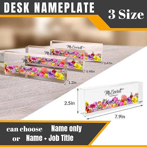 Miniatura 7 de Placa con nombre de escritorio personalizada, placas de nombre personalizadas para aula, placa de identificación de decoración de escritorio de