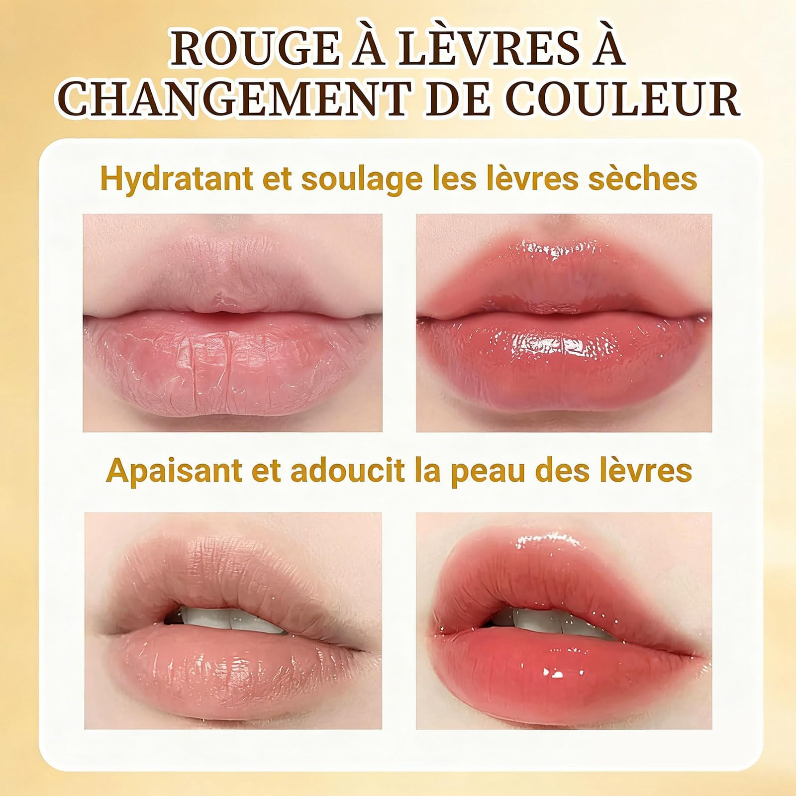 Reveline Rouge à LèVres, Rouge à LèVres Longue Tenue, Rouge A Levre Ph De La Peau Reveline, Baume Hydratant Longue Tenue 24h, Avec Effet De Changement De Couleur, Naturelle Brillant à LèVres (1PC)