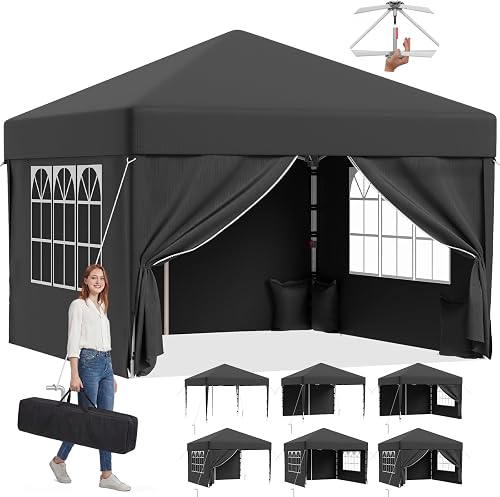 Tonnelle Pavillon Pliable 3x3m à Montage Rapide JUMMICO