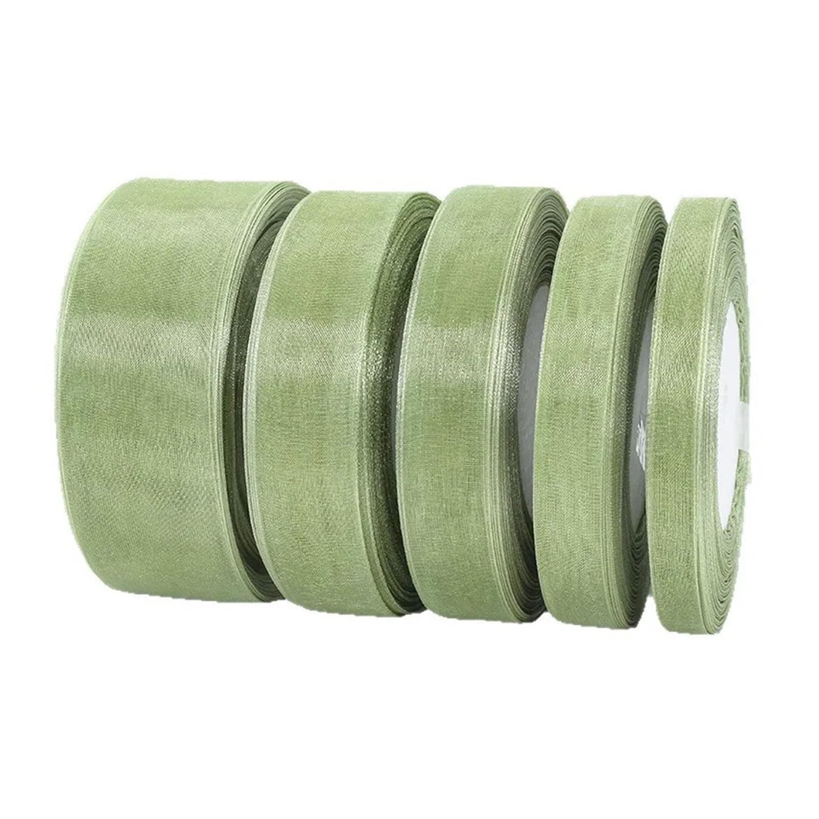 Lot de 5 rubans en mousseline de soie transparente pour emballage cadeau, décoration de bouquets de mariage, couronne de fête pour emballage cadeau, décoration de vacances