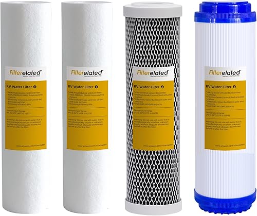 Miniatura 9 de Sistema de filtro de agua para caravanas, accesorios de latón sin fugas, tres filtros incluidos reducen los sedimentos, filtro de agua para