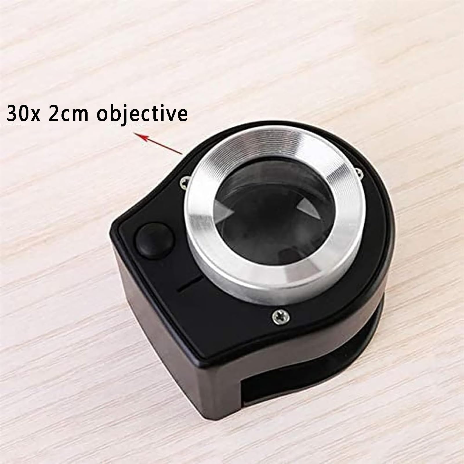Lupa De Metal HD, Lupa De Tela 30X con Escala Precisa Y 6 Luces LED, Recargable por USB, para Reparación De Relojes, Lectura De Monedas, Joyas, Sellos Y Manualidades.