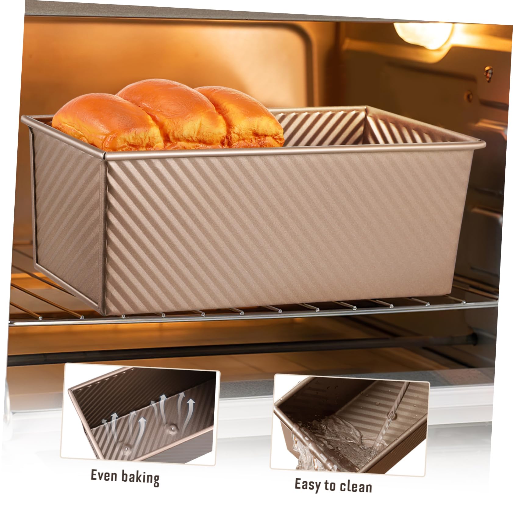 Längliche Brotbackform mit Deckel Antihaftbeschichtete Kastenform für Brot und Kuchen Rechteckige Backform mit Belüftungslöchern für Hobby und Profibäcker