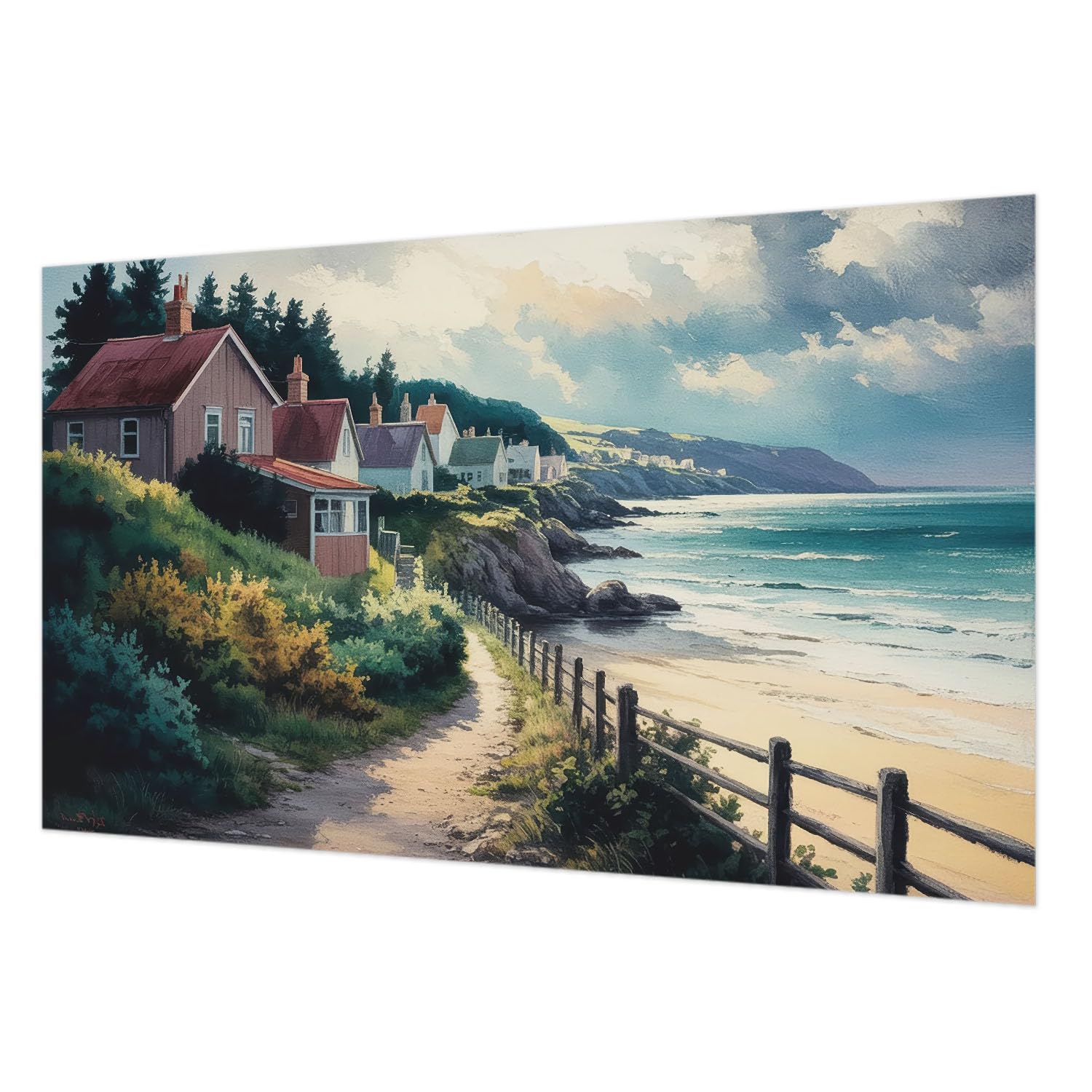 Papier peint intissé grand format pour chambre déco falaise et mer
