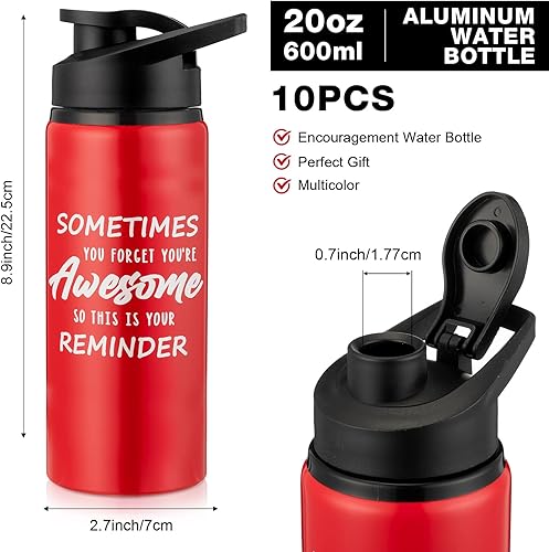 Miniatura 2 de 10 botellas de agua de aluminio a granel con tapas a presión, a prueba de fugas, botella de agua deportiva para viajes, gimnasio, campamento,