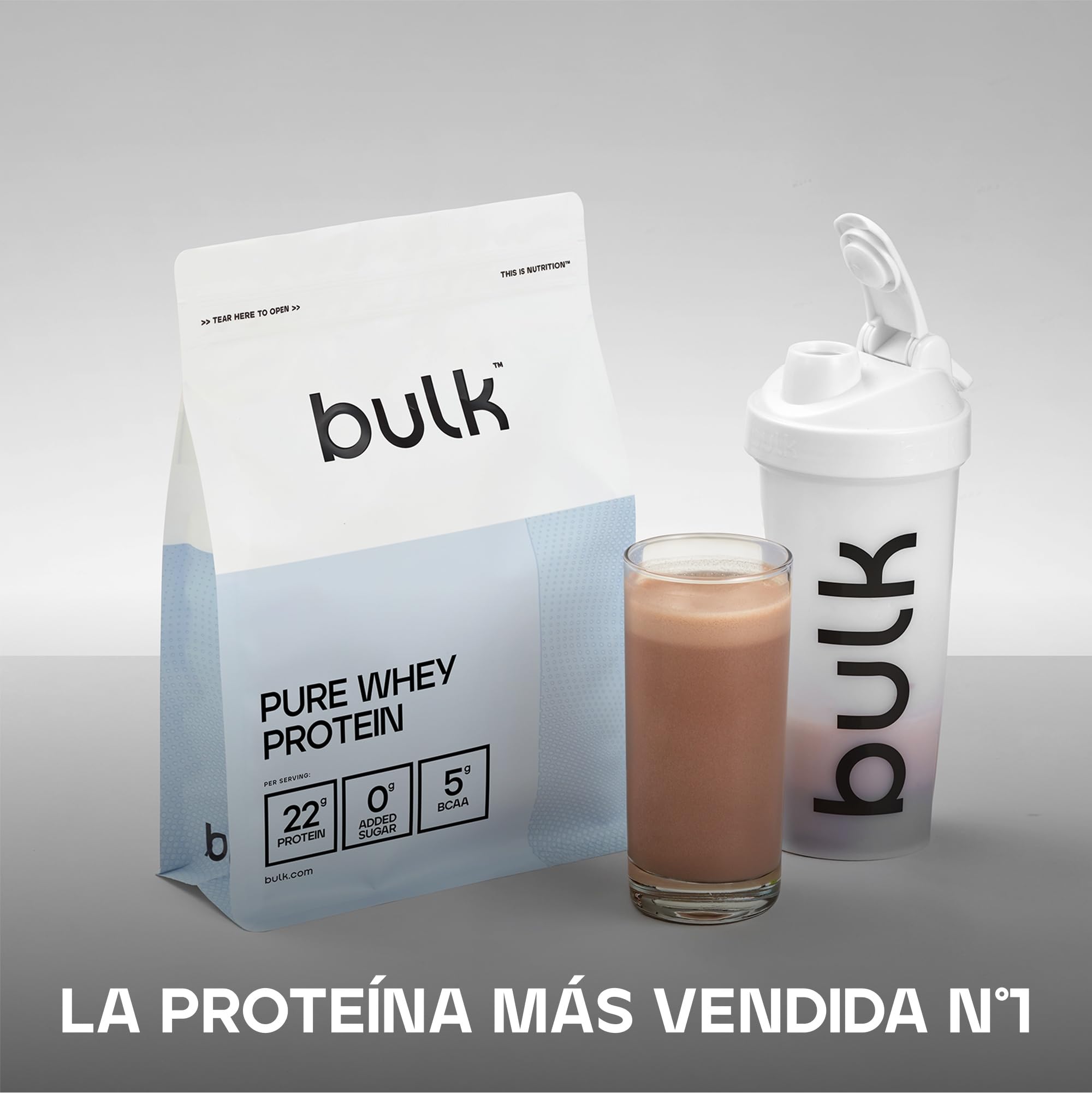 Bulk Pure Whey Proteína en Polvo, Chocolate & Coco, 2.5kg