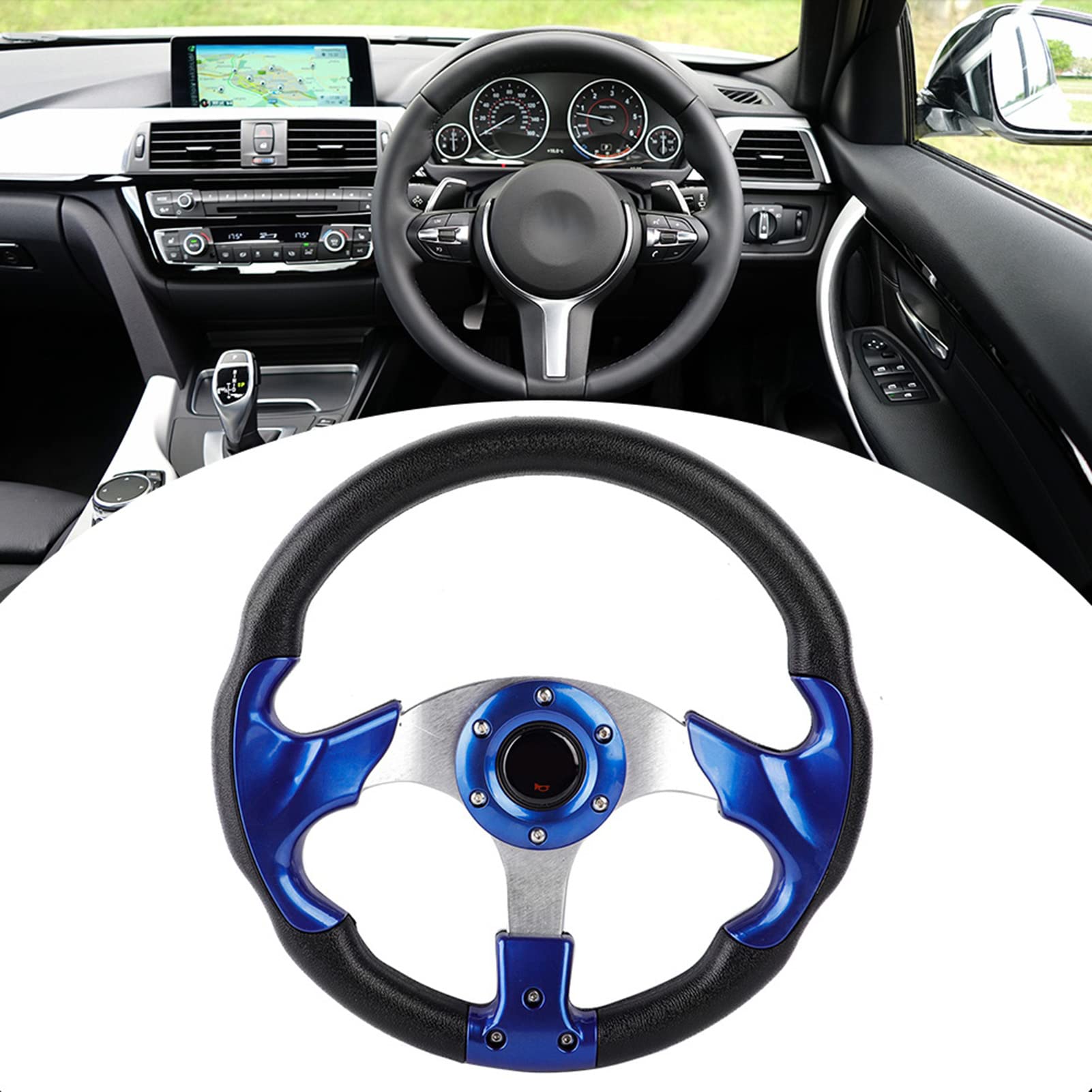 Volante, 13in 320mm Universal Volante Volante Coche con peso ligero para coche