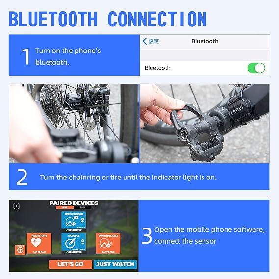 CYCPLUS Cycling Speed & Cadence Sensor, Bluetooth & ANT+, IP67 Waterproof | Bluetooth & ANT+ Dual Protocol, Speed/Cadence Mode Switch, 9.2g Ultra-Light, 300h Battery, Tool-Free Installation