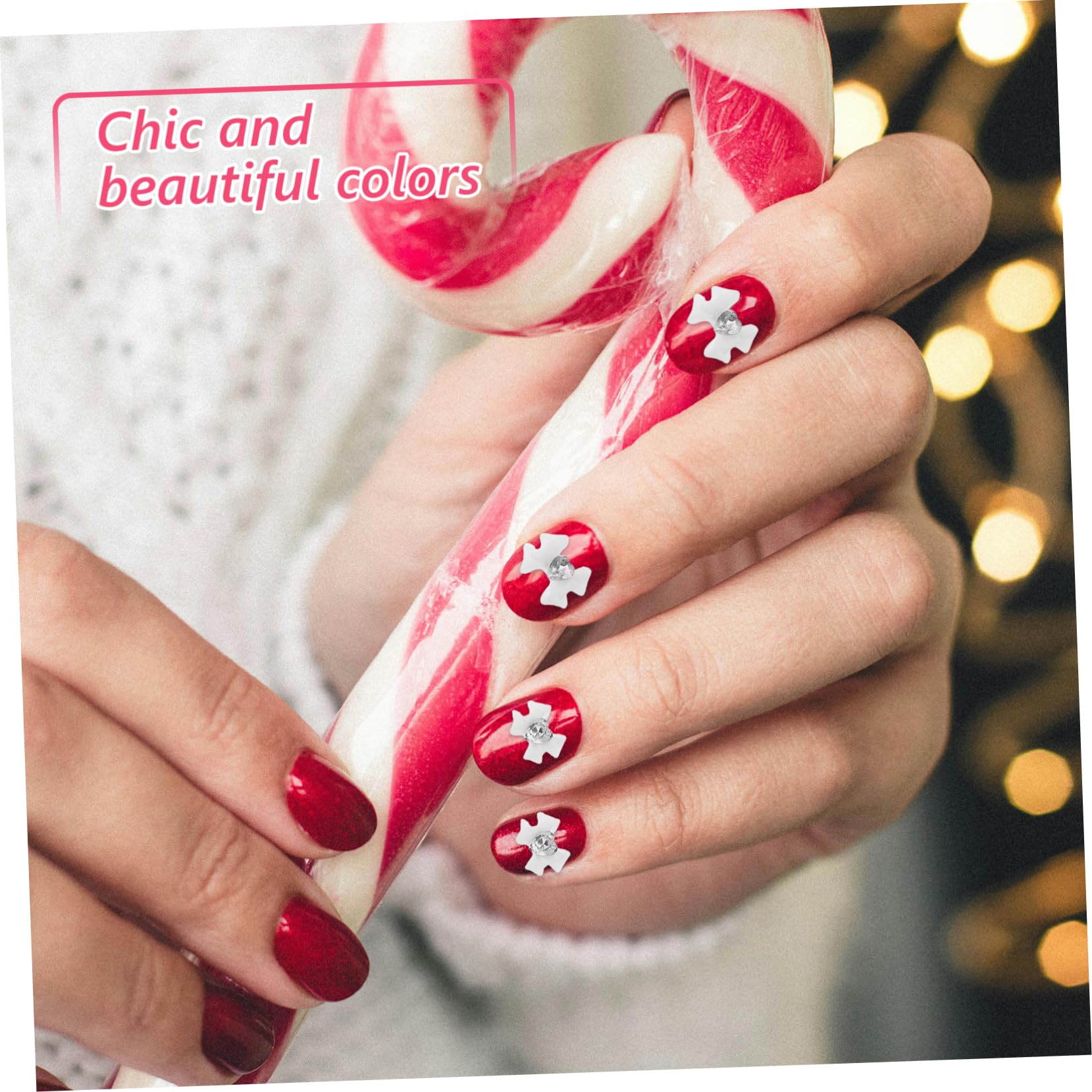SHERCHPRY 4 Set Accessori Per Chiodi Rosa Ciondoli Per Unghie Con Strass 3d Gioielli Per Unghie Decorazione Di Nail Art Ciondolo Guidato Carino Cristallo Di 40 Pezzi*4