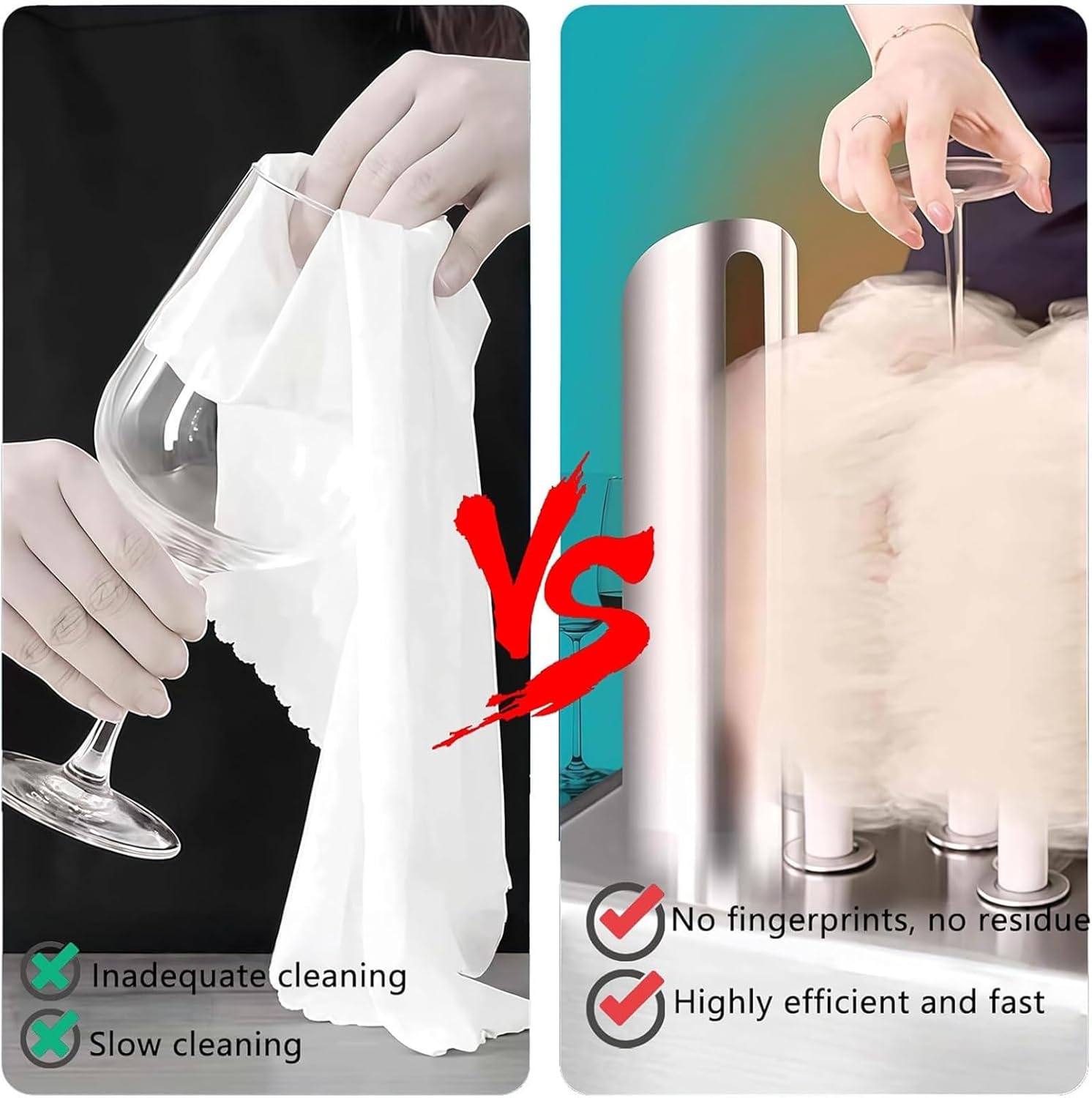 Wine Glass Polisher Machine, Commercial Glass Polisher Machine, 600 Cups/Hour Electric Commercial, for Lobby Lounge Bars Kitchen Restaurants Hotels 5Heads