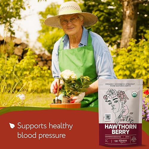 Miniatura 2 de Té orgánico de bayas de espino blanco (32 oz), para té de hierbas, tinturas, recetas, cultivo silvestre, origen europeo