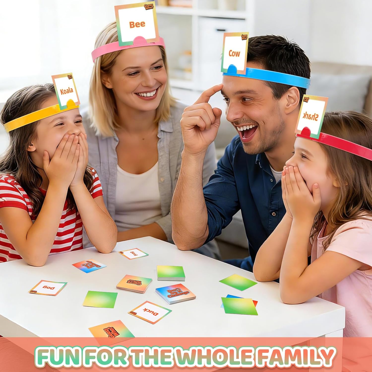 166 Pcs Headbands Game Set 6 Pcs Adjustable Headbands Board Game Can Insert Card with 100 Dry Erase Cards 60 Guess Who & Dont Do It Challenge Cards for Group Fun Family Night Party Activities