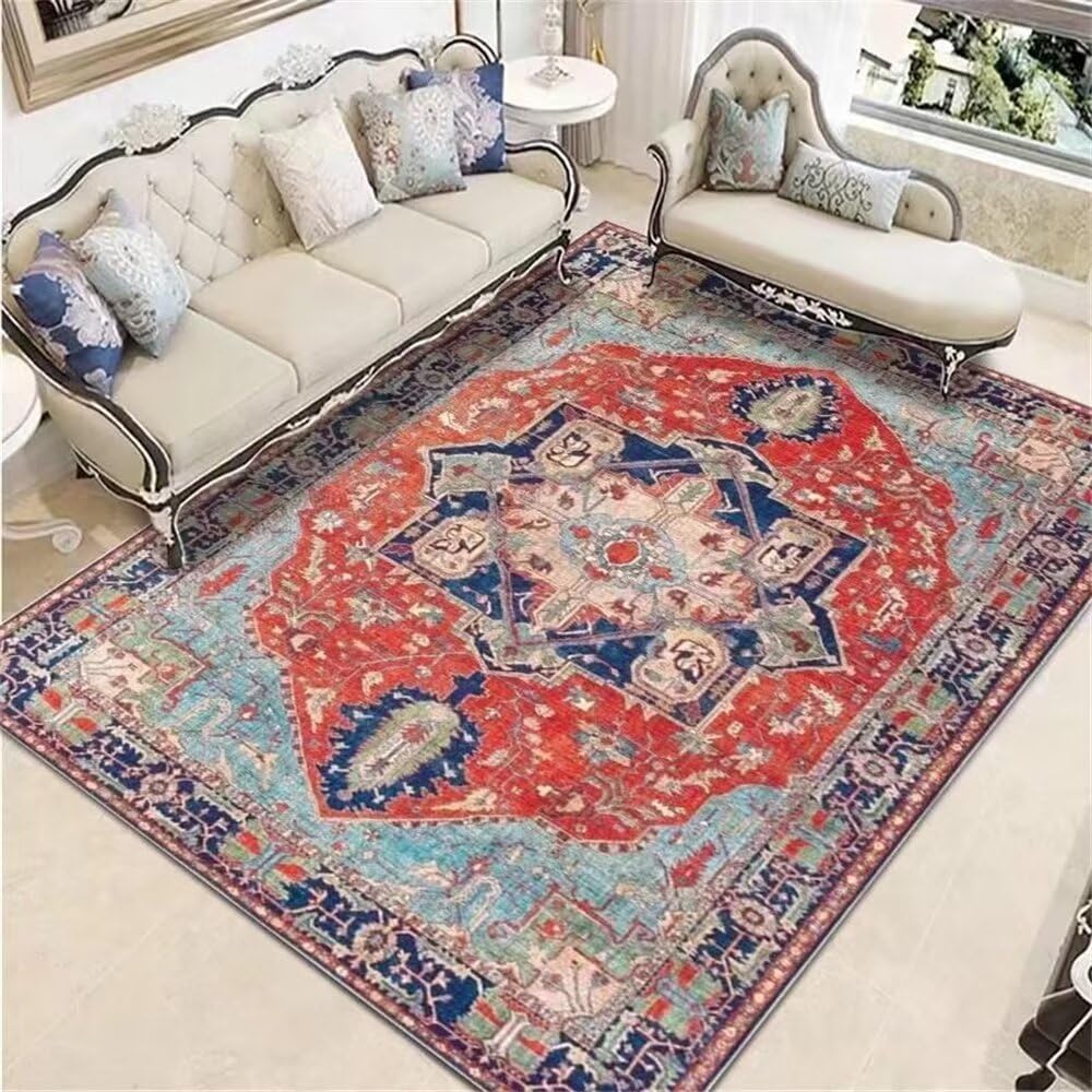 Tapis de chambre 160x230cm classique vintage imperméable pour salon