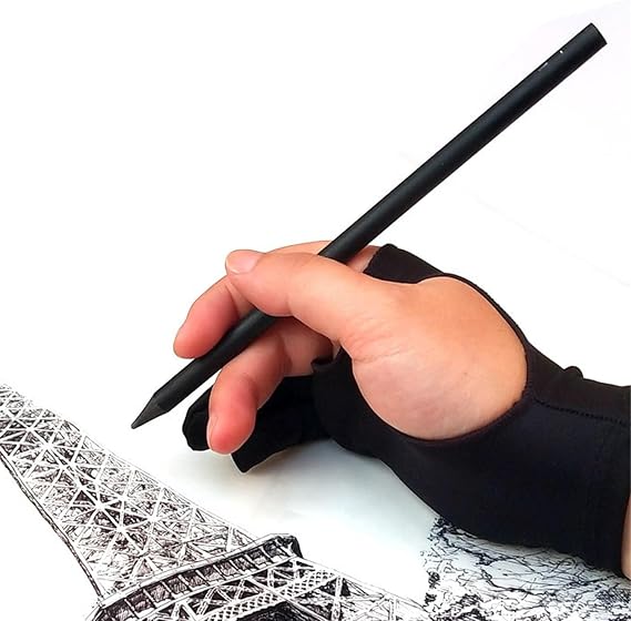 Drawing Tablet Glove - Artist Gloves For Drawing Tablet,Digital Art GraphicTablet Gloves Good For Right And Left Hand For Sketching Painting Drawing