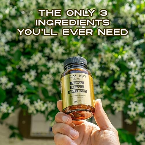Miniatura 4 de I Am Joy co. Ormus Shilajit Lion's Mane - Ultimate Brain Power! Monoatomic 24k Gold - The Only Blend of Its Kind for Energy, Memory, & Focus - 60