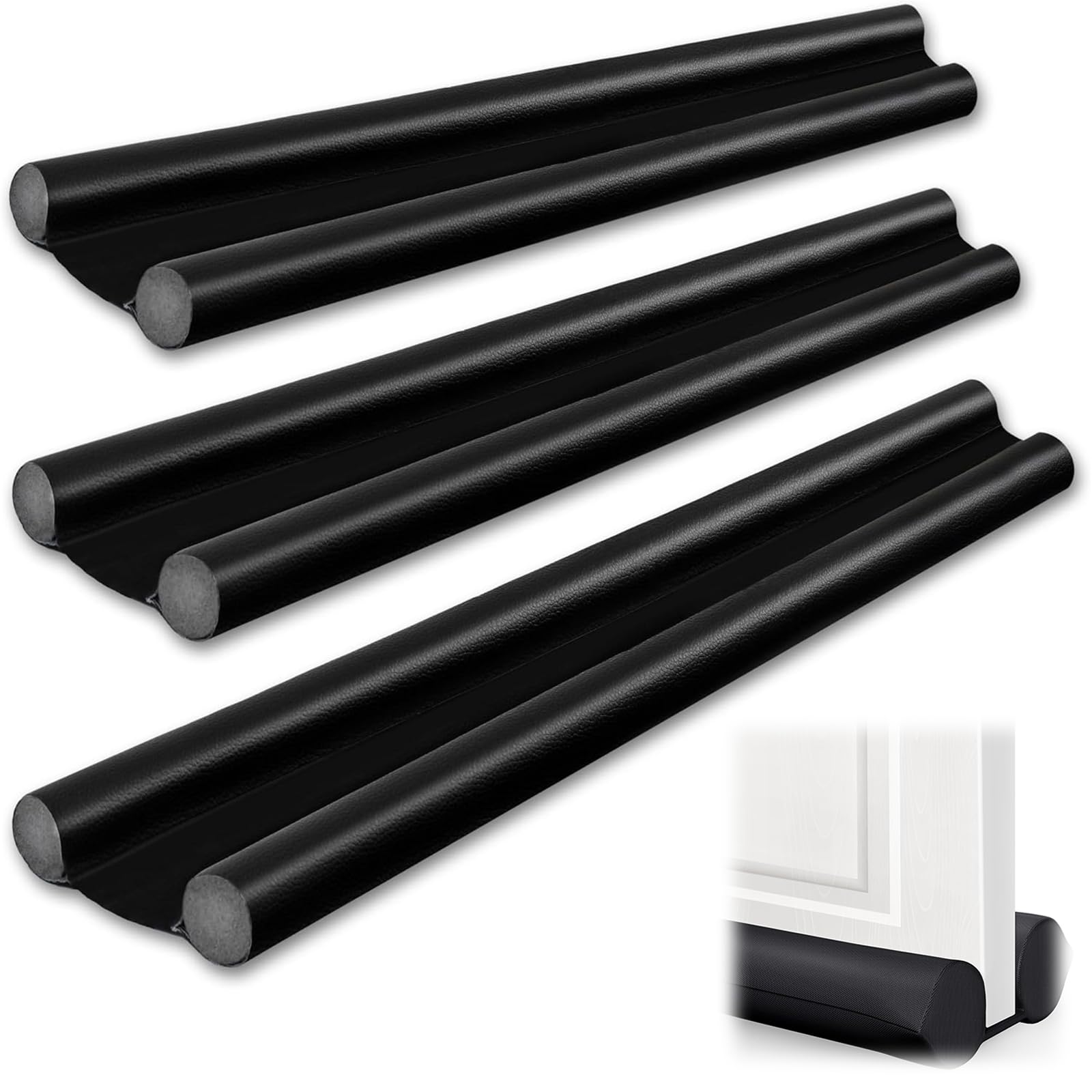 boudin de porte noir lot de 3