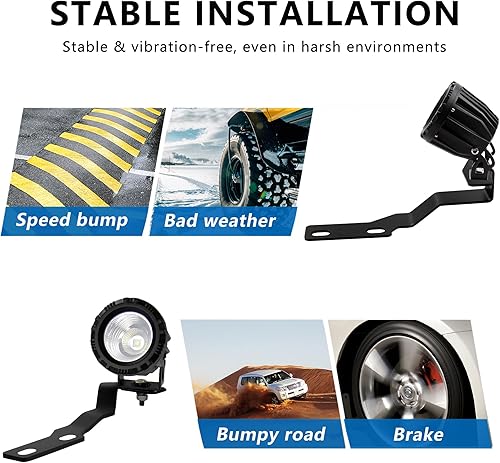 Miniatura 6 de Soporte de luz para capó de zanja para Toyota Tacoma Offroad 2005-2015 Soporte de luz de trabajo LED Pod Montaje 2PCS