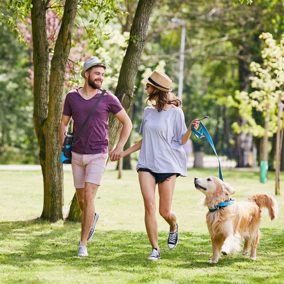 Water Bottle Carrier with Straps, Universal Water Bottle Holder Sling, Water Bottle Strap Folds into Pouch for Easy Storage, Perfect for Walking, Hiking and Travel - Image 4