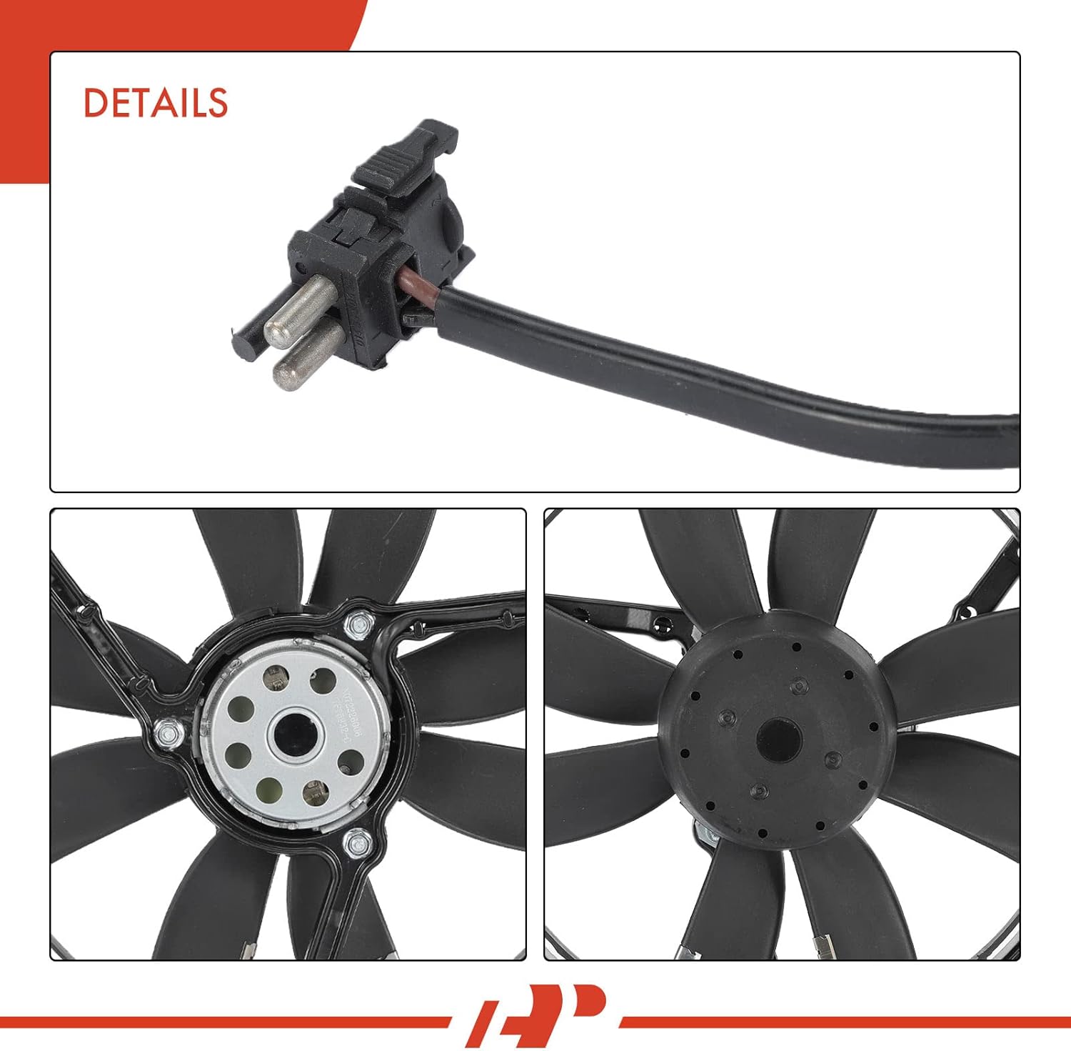 A-Premium Left Engine Radiator Cooling Fan Assembly Compatible with Mercedes-Benz Models - C220 1994-1997, C230 1996-2000, C280 1994-2000, C36 AMG 1995-1997, C43 AMG 1998-2000, CLK430 1999-2003, CLK55