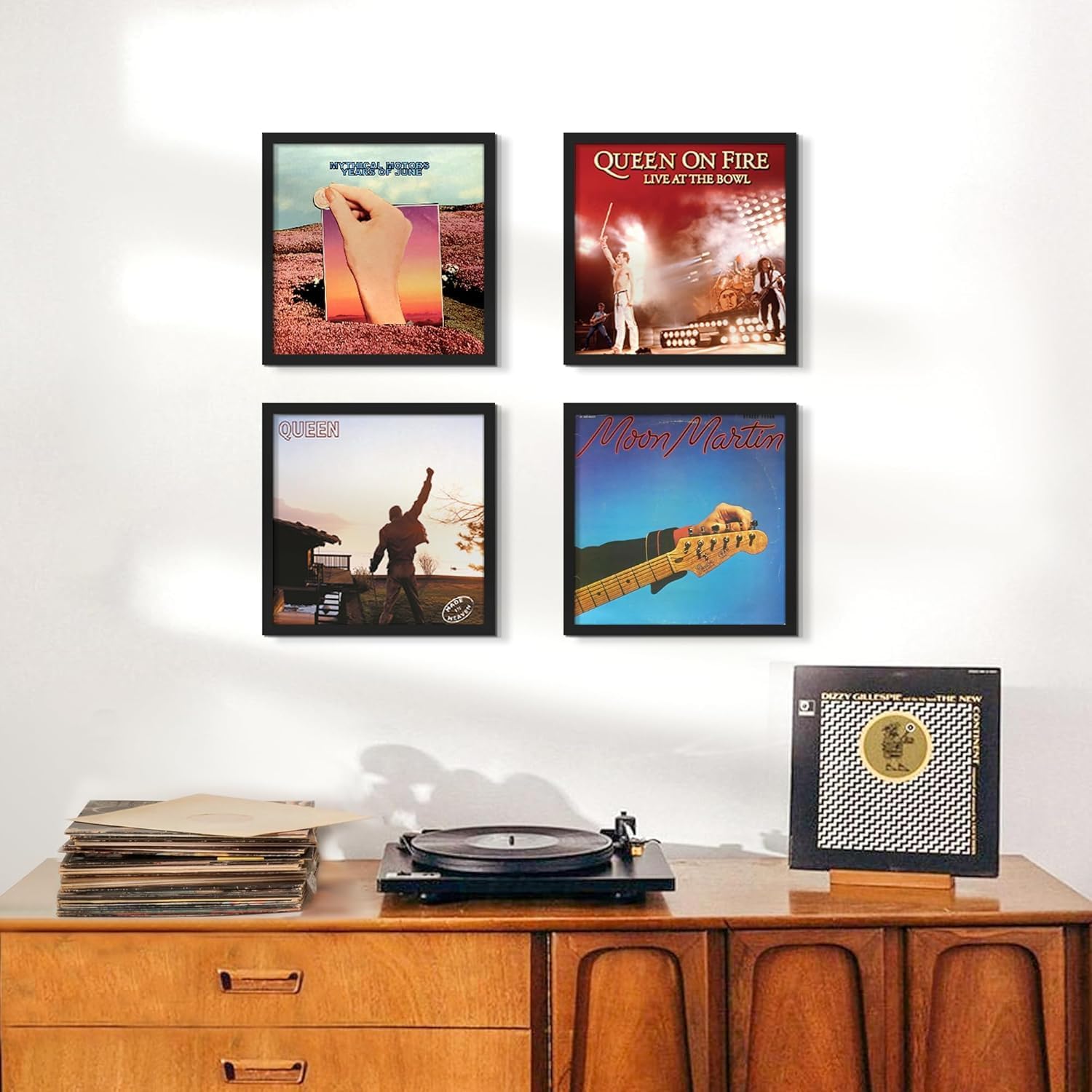 SESEAT 12.5x12.5 Vinyl Record Frame Picture Frame Set of 6 for Wall Art Display, Shatter Resistant Plexiglass, Engineered Wood, Black image 2