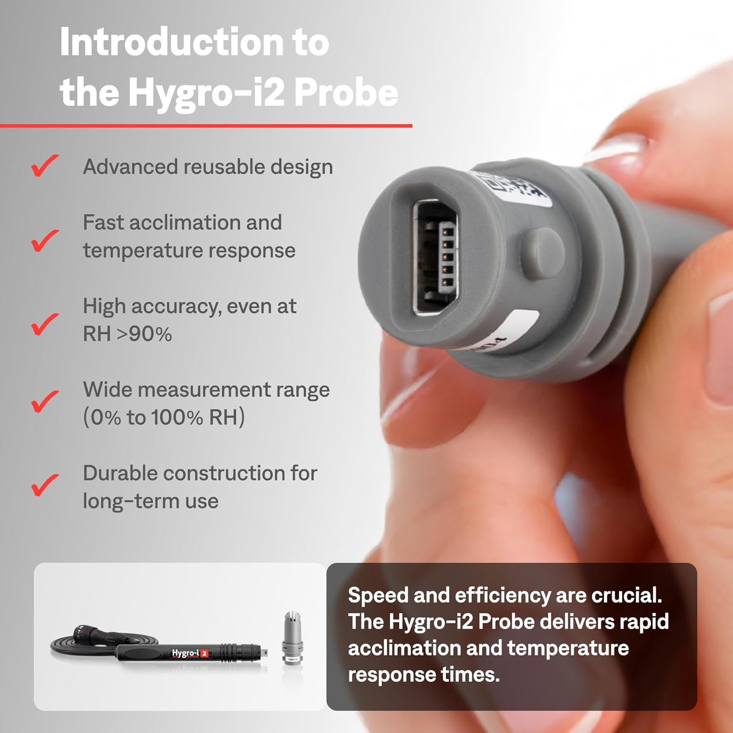 Tramex Accessory Starter Pack for Performing In-Situ Relative Humidity Test in Concrete as Per ASTM F2170 | Reusable Hygro-i2 Probes, Interface Cable, Calibration Salt Check, ¾” Hole Liners & Tool Kit