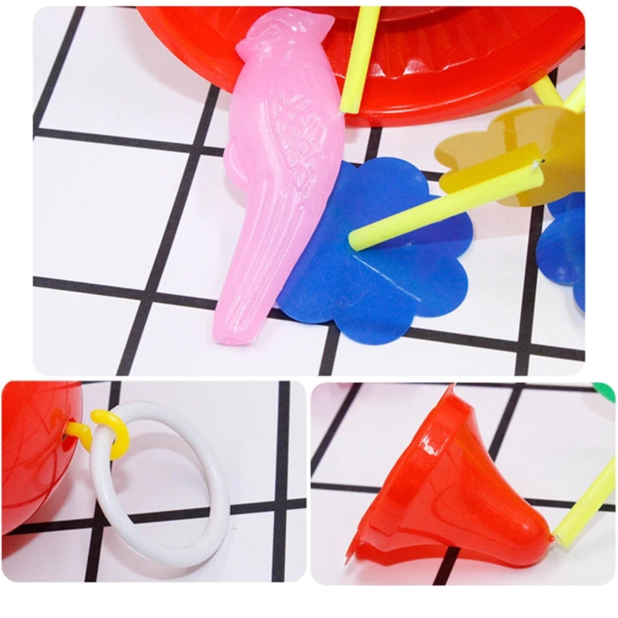 Crackles Wind Up Jhoomer Merry Go Round Rattle for New Born Baby with Soothing Sound Windup Toy| Hanging Musical Toy for Cradle Babies 0-6 Months- Multi Color