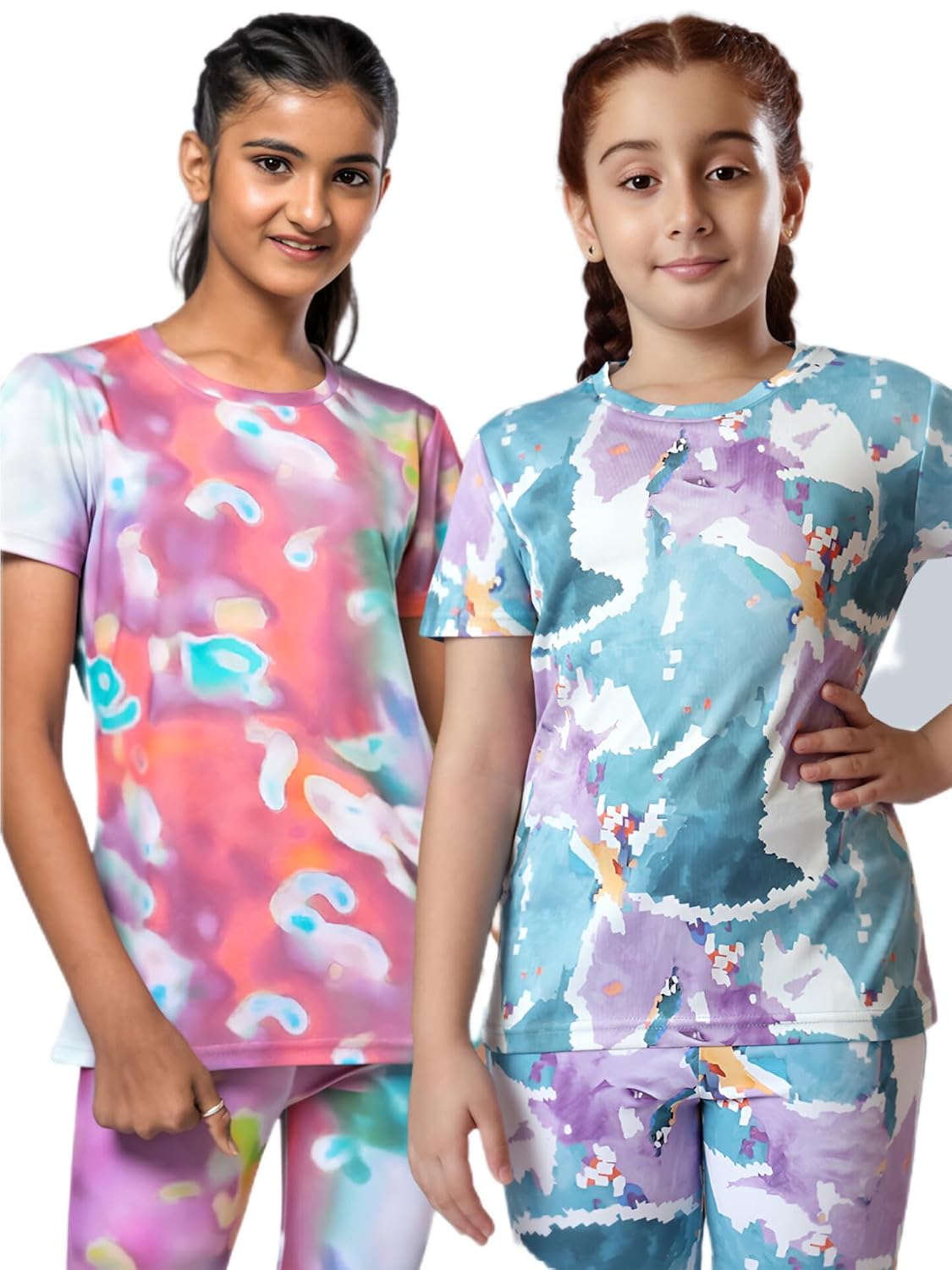 UMILDO Girls Activewear Printed T-Shirts Pack Of 2 Breathable Stretch Quickdry (4-14 Yrs) - Review, Price and Buying Guide