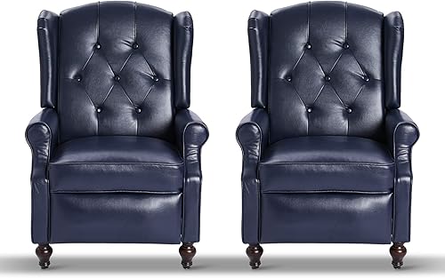 Miniatura 19 de Silla Reclinable Wingback - Sillón Reclinable Acolchado - Silla Reclinable de Masaje con Calor - Sillón Reclinable de Tela Push Back con Control