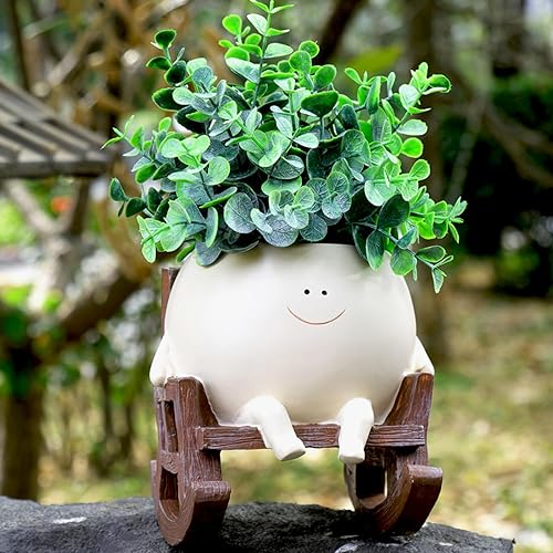 NINIPAPA Cute Plant Pots Smiley Face Planter Funny Flower Pot,