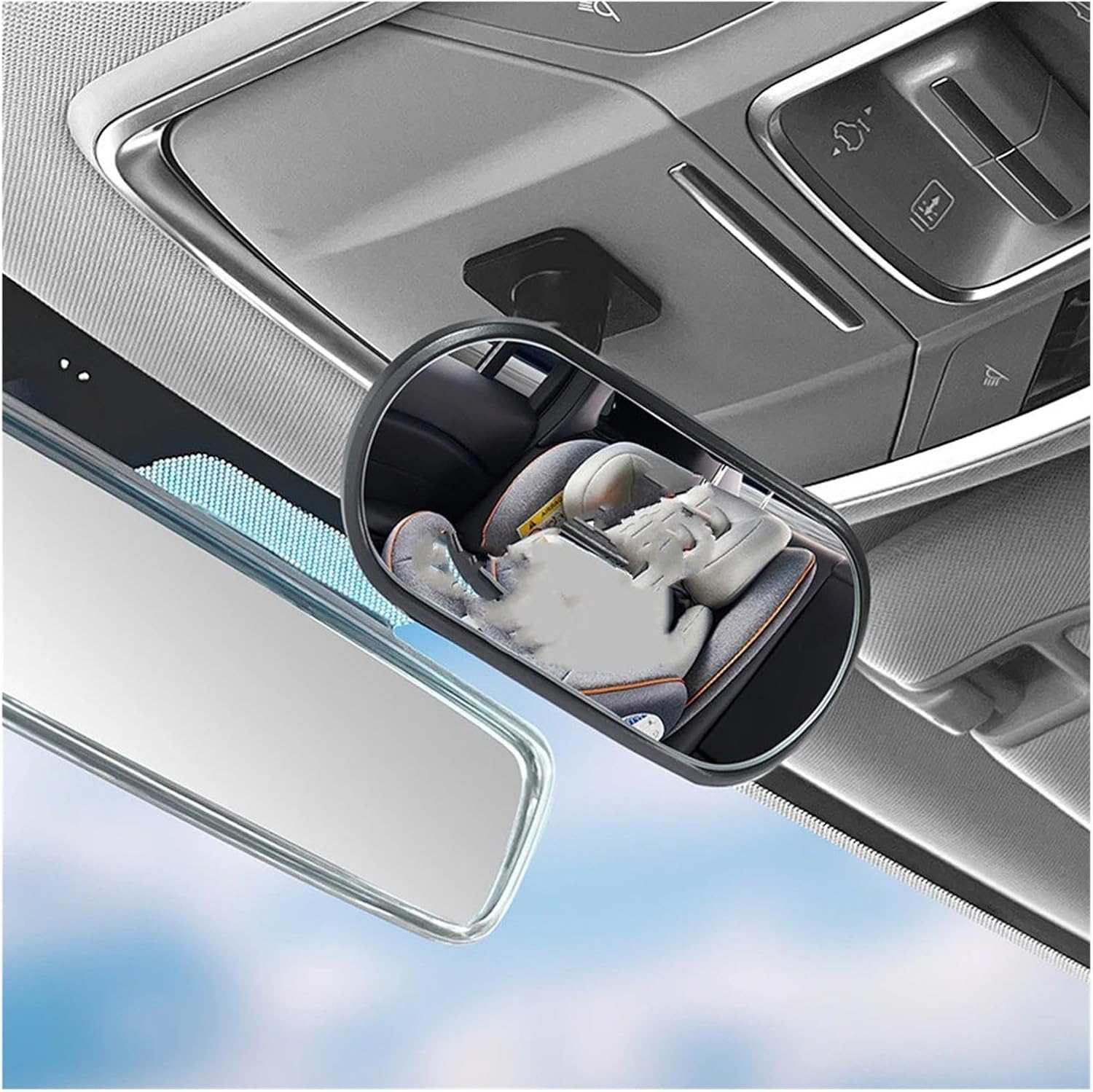Interior Rear View Mirror Baby Car Mirror 360° Adjustable Automotive Rearview Observation Adhesive Mount Interior Accessories